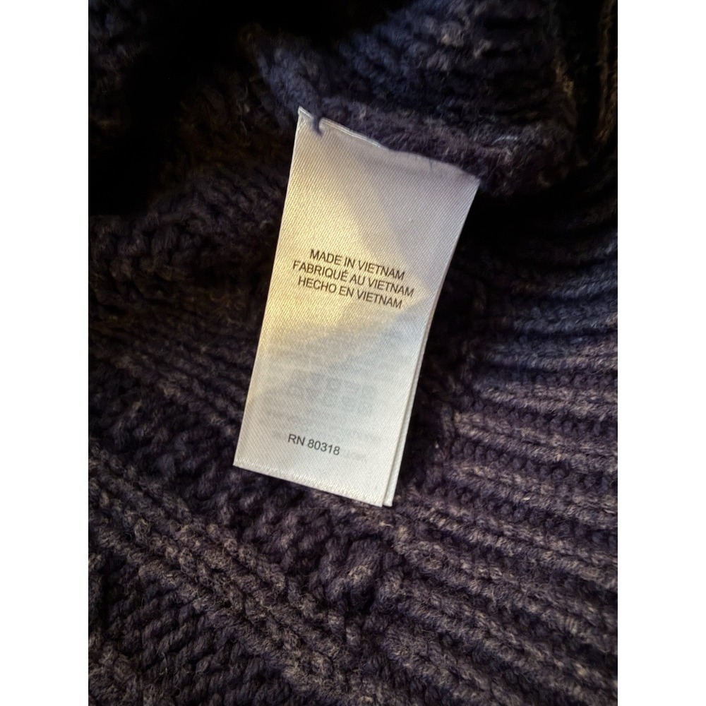NWT Lucky Brand Fisherman‎ Chunky Cable Knit Pull Over Sweater Blue Comfy Wom XL - Picture 5 of 11